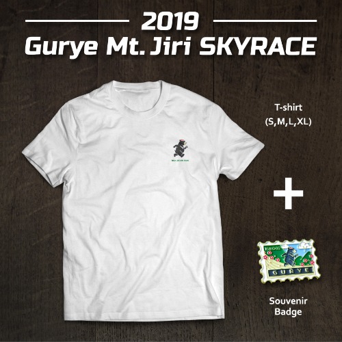 2019 구례 지리산스카이레이스 티셔츠 + 뱃지 SET